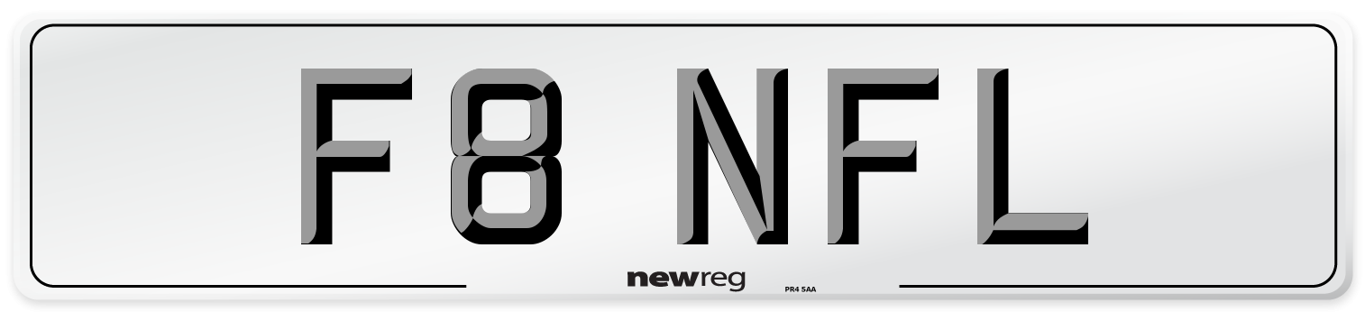 F8 NFL Number Plate from New Reg